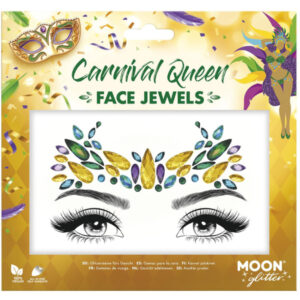 Moon Glitter Face Jewels, Carnival Queen