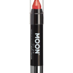 Moon Glow - Neon UV Glitter Body Crayons, Red