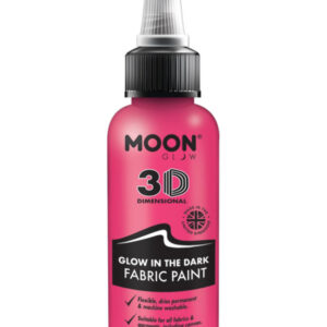 Moon Glow - Glow in the Dark Fabric Paint, Pink