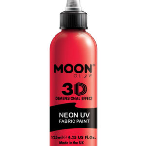 Moon Glow - Neon UV Intense Fabric Paint, Red
