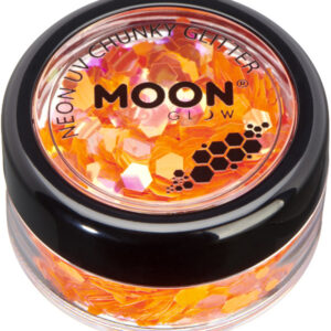 Moon Glow - Neon UV Chunky Glitter, Orange