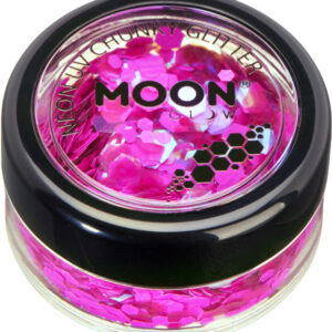 Moon Glow - Neon UV Chunky Glitter, Magenta