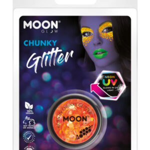 Moon Glow - Neon UV Chunky Glitter, Orange