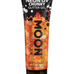 Moon Glow - Neon UV Chunky Glitter Gel, Orange