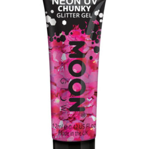 Moon Glow - Neon UV Chunky Glitter Gel, Magenta