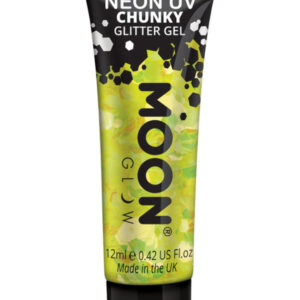 Moon Glow - Neon UV Chunky Glitter Gel, Yellow