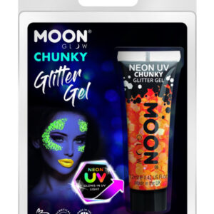 Moon Glow - Neon UV Chunky Glitter Gel, Orange