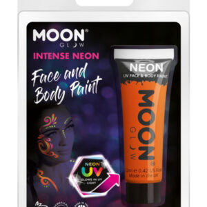 Moon Glow Intense Neon UV Face Paint, Intense Oran