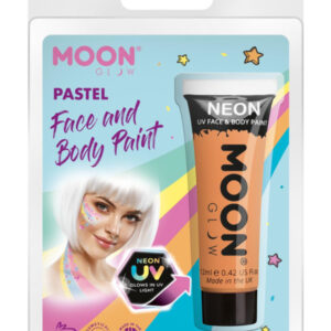 Moon Glow Pastel Neon UV Face Paint, Pastel Orange