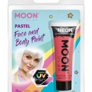 Moon Glow Pastel Neon UV Face Paint, Pastel Coral