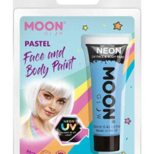 Moon Glow Pastel Neon UV Face Paint, Pastel Blue
