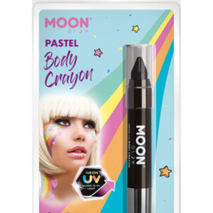 Moon Glow Pastel Neon UV Body Crayons, Black