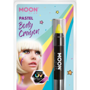 Moon Glow Pastel Neon UV Body Crayons, Pastel Yell