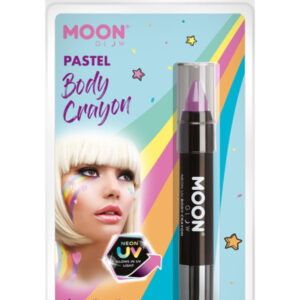 Moon Glow Pastel Neon UV Body Crayons, Pastel Lila