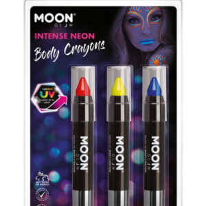 Moon Glow Intense Neon UV Body Crayons,