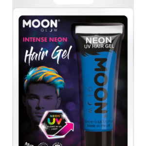 Moon Glow Intense Neon UV Hair Gel, Intense Blue