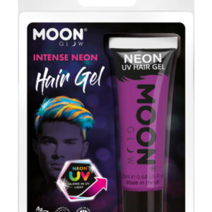 Moon Glow Intense Neon UV Hair Gel, Intense Purple