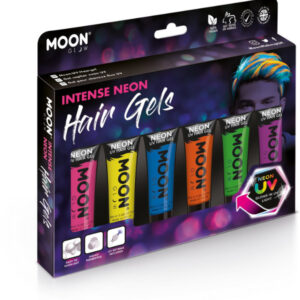 Moon Glow Intense Neon UV Hair Gel, Assorted