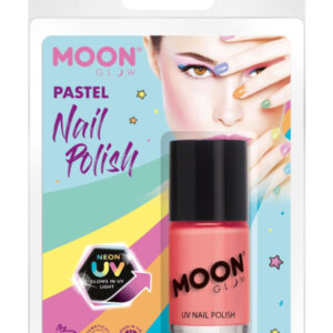 Moon Glow Pastel Neon UV Nail Polish, Pastel Coral