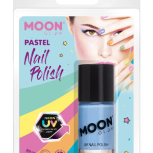 Moon Glow Pastel Neon UV Nail Polish, Pastel Blu