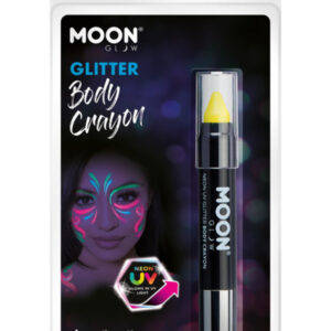 Moon Glow - Neon UV Glitter Body Crayons, Yellow