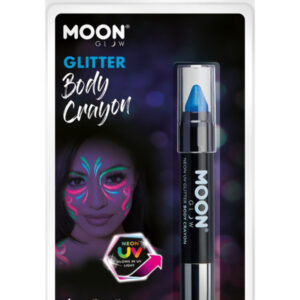 Moon Glow - Neon UV Glitter Body Crayons, Blue