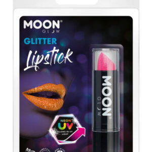Moon Glow - Neon UV Glitter Lipstick, Magenta