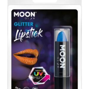 Moon Glow - Neon UV Glitter Lipstick, Blue