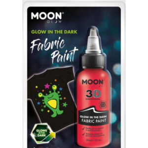 Moon Glow - Glow in the Dark Fabric Paint, Red