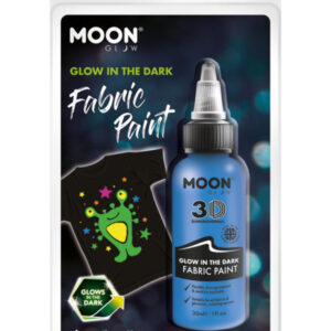 Moon Glow - Glow in the Dark Fabric Paint, Blue