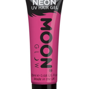 Moon Glow Intense Neon UV Hair Gel, Intense Pink