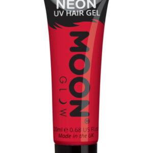 Moon Glow Intense Neon UV Hair Gel, Intense Red