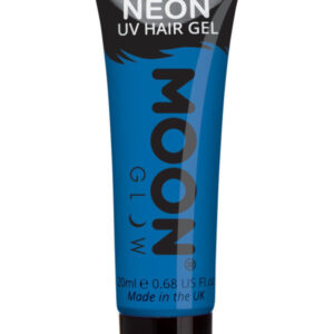 Moon Glow Intense Neon UV Hair Gel, Intense Blue